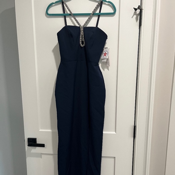 Aqua Scuba Embellished Chain Strap Gown, size 0 - brand new with tag! - Picture 3 of 10